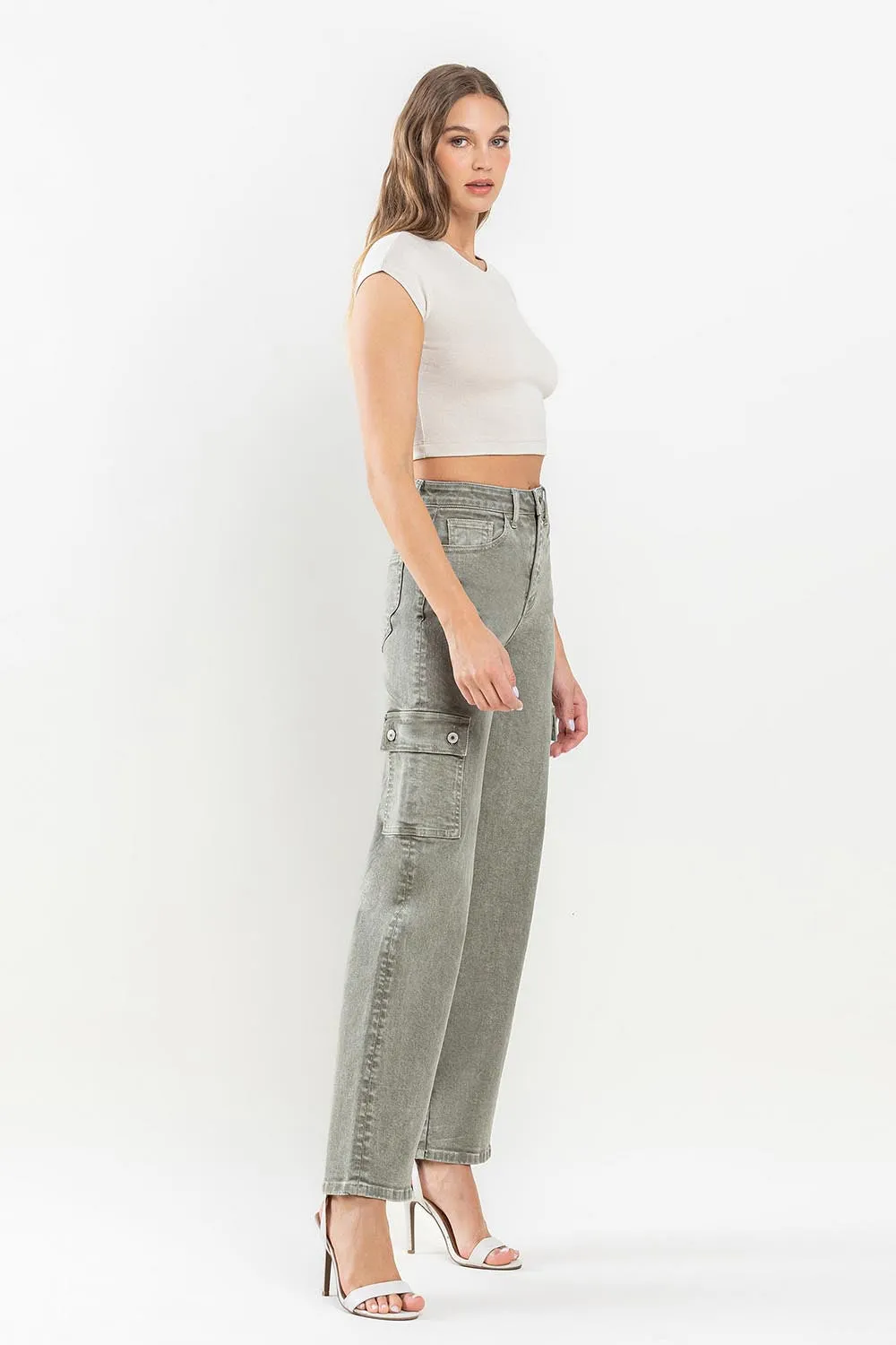 90's Super High Rise Cargo Jeans