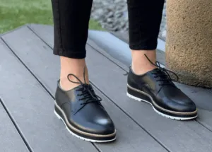 ACO ADDY Black Leather Flats