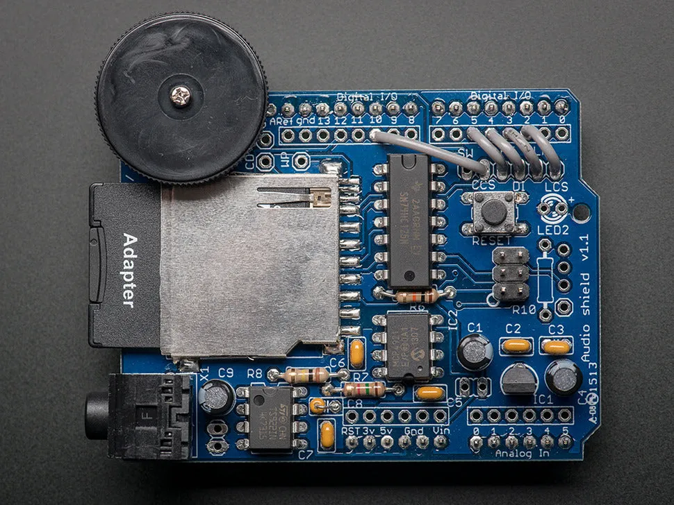 Adafruit Wave Shield for Arduino Kit - v1.1