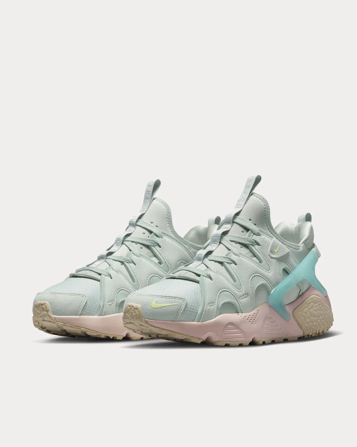 Air Huarache Craft Light Silver / Ocean Bliss / Pink Oxford / Citron Tint Low Top Sneakers