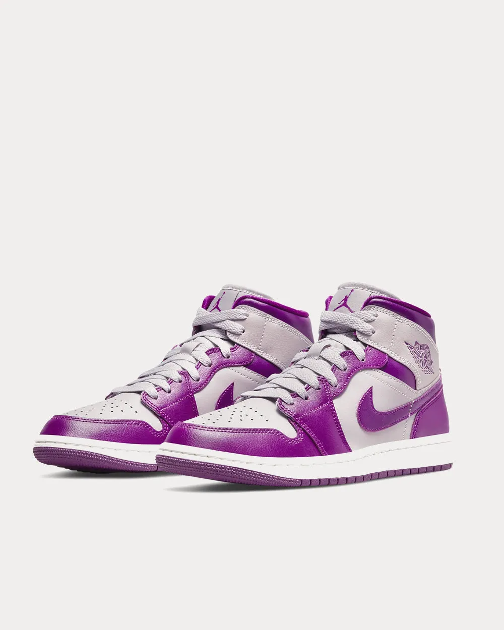 Air Jordan 1 Mid Amethyst Ash / Sail / Red Plum High Top Sneakers