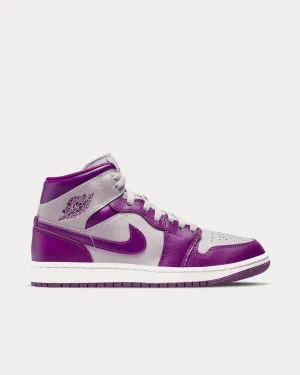 Air Jordan 1 Mid Amethyst Ash / Sail / Red Plum High Top Sneakers