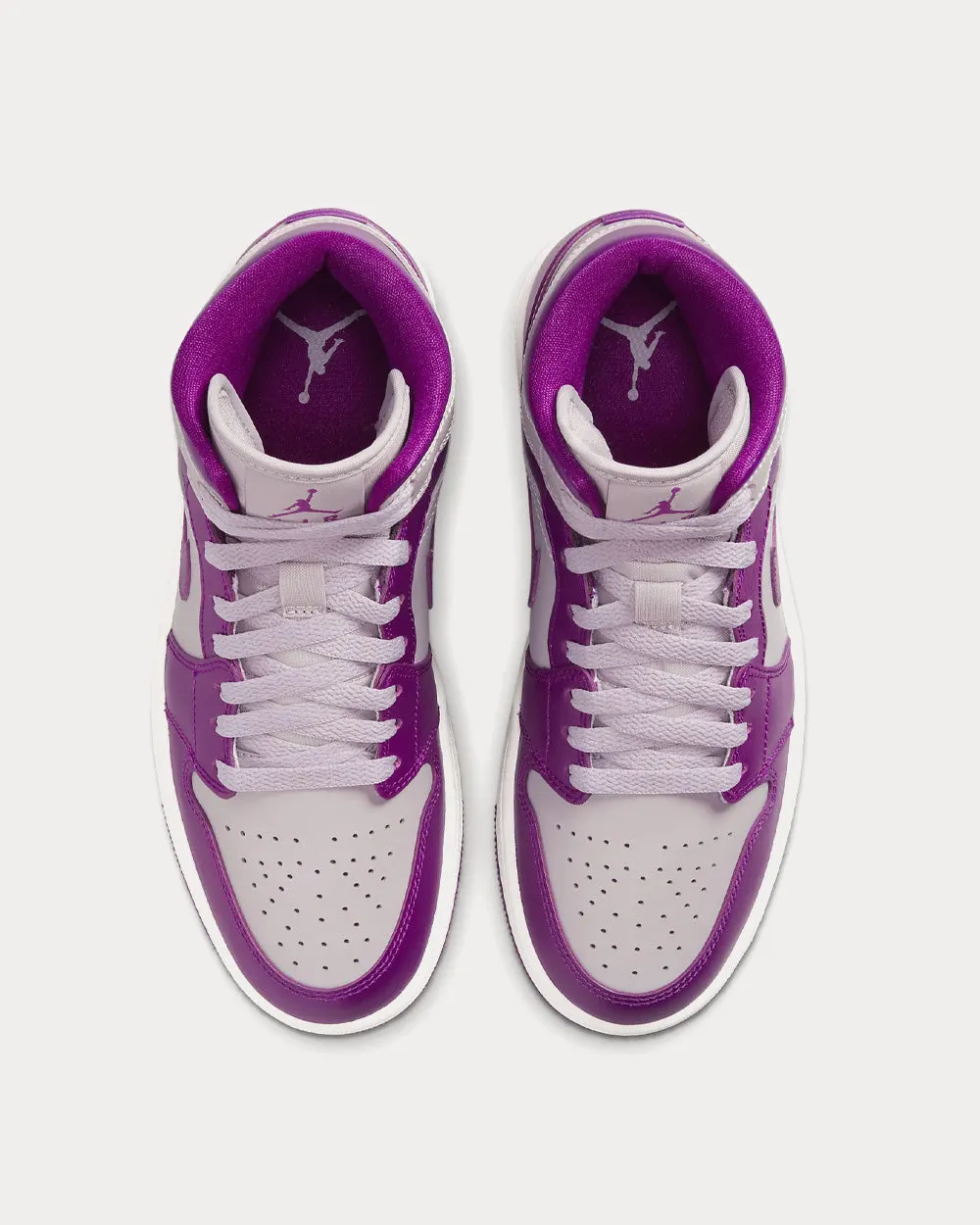 Air Jordan 1 Mid Amethyst Ash / Sail / Red Plum High Top Sneakers