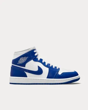 Air Jordan 1 Mid White / Hyper Royal / White High Top Sneakers