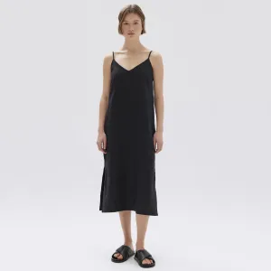 Assembly Label Vallory Linen Slip Dress - Black