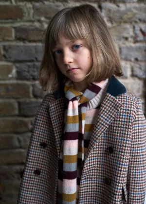 BEAR COAT - BEIGE WOOL CHECK