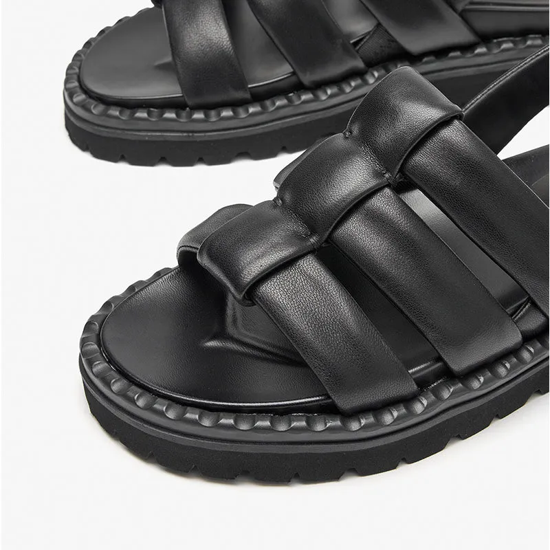 BeauToday Open Toe Chunky Sandals for Women