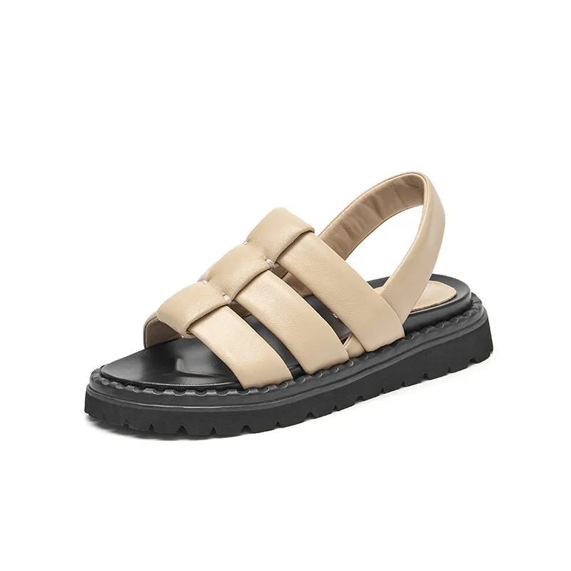 BeauToday Open Toe Chunky Sandals for Women