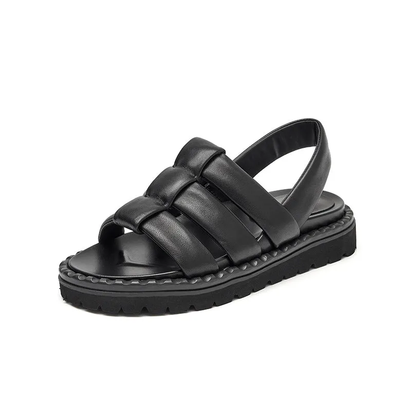 BeauToday Open Toe Chunky Sandals for Women