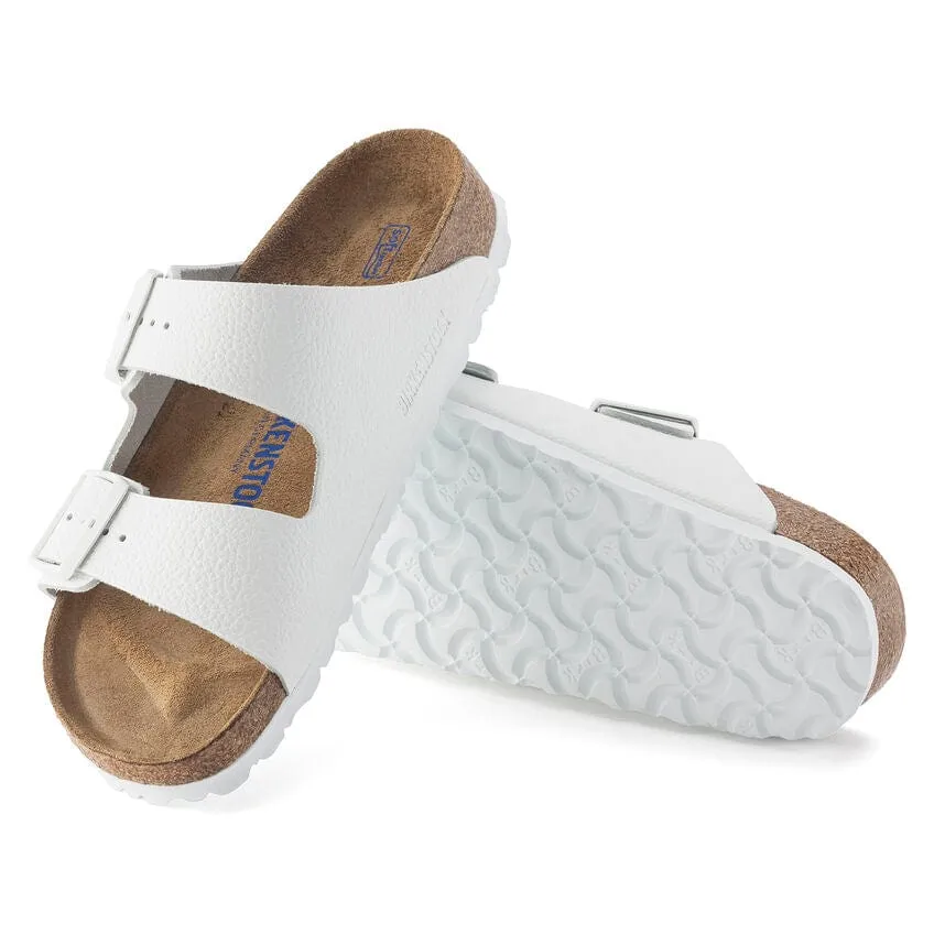 Birkenstock Arizona Sandals (Soft Footbed)- White Leather