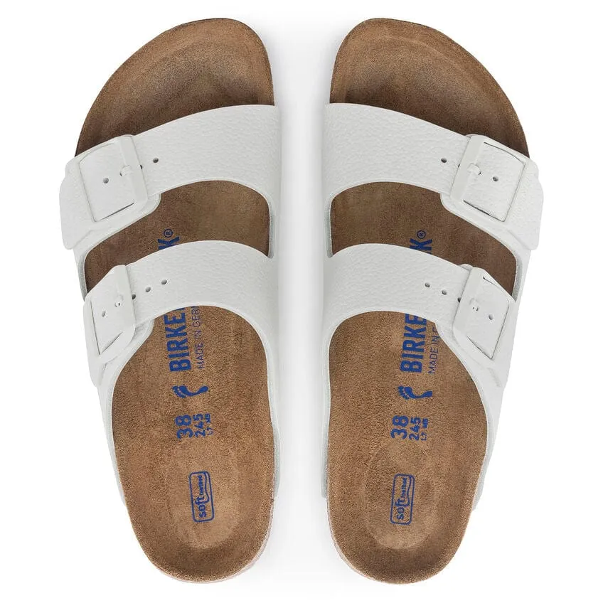 Birkenstock Arizona Sandals (Soft Footbed)- White Leather