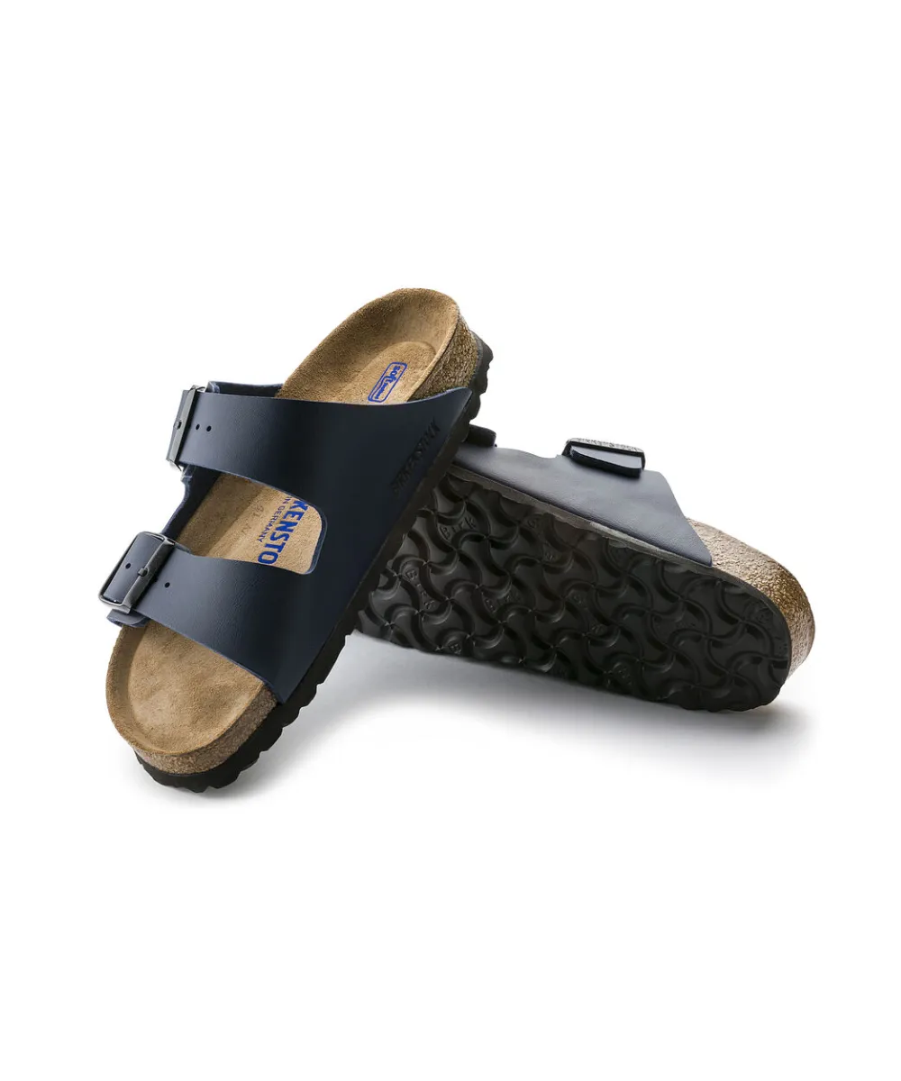 BIRKENSTOCK ARIZONA SOFT BEDDING IN SOIL BLUE