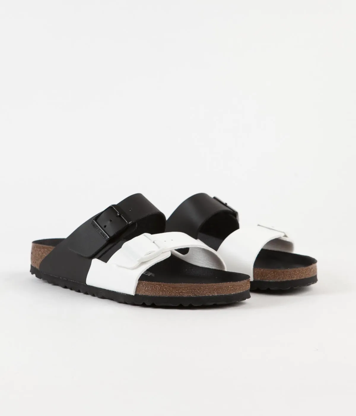 Birkenstock Arizona Split Sandals - Black / White