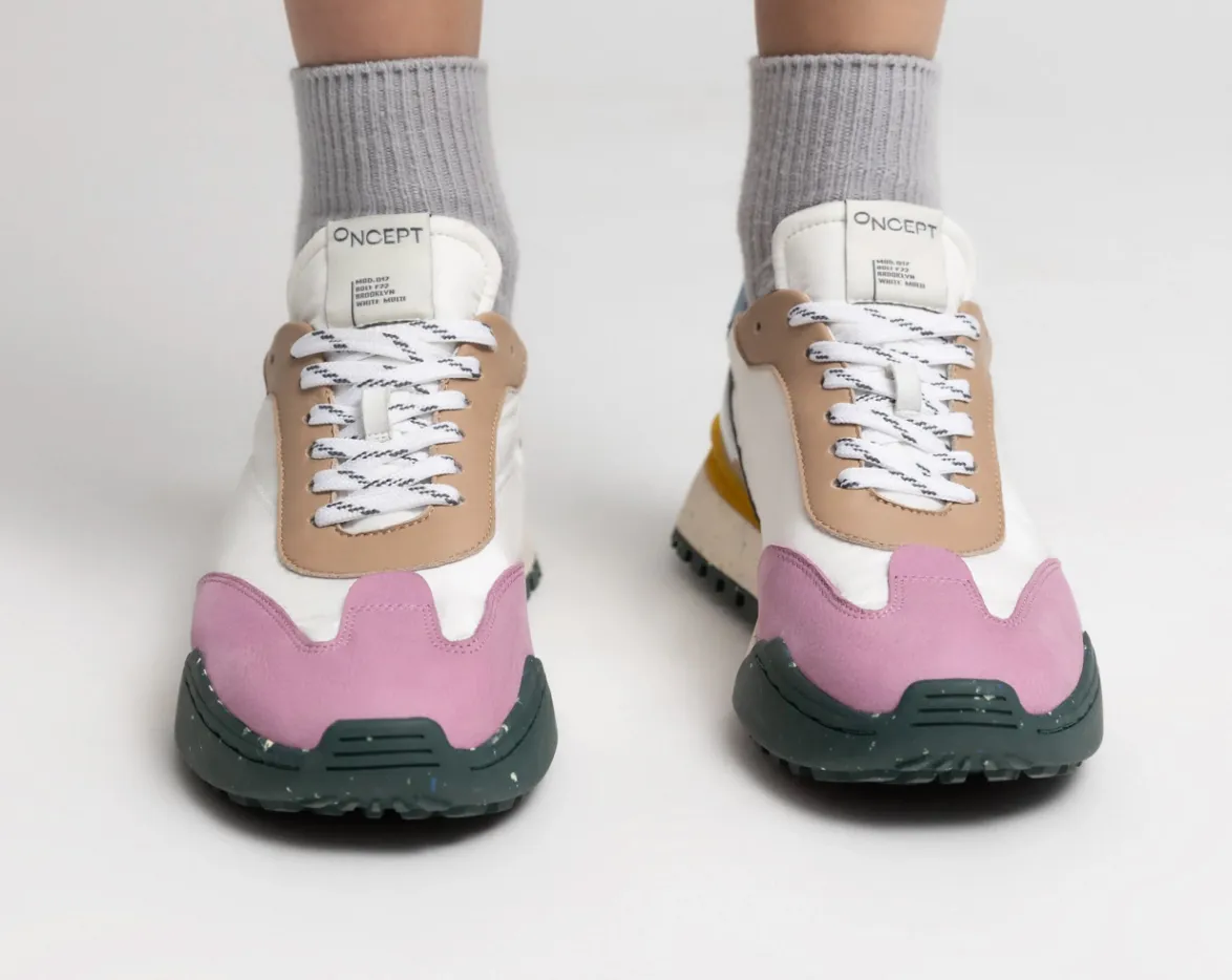 Brooklyn White Multi Sneaker