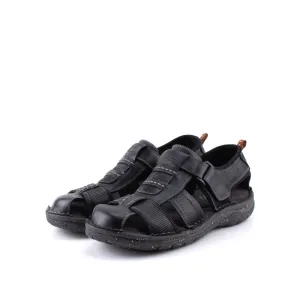 camel active Leather Covered Top Sandals Men Black BURTON 892408-ES3SV-1