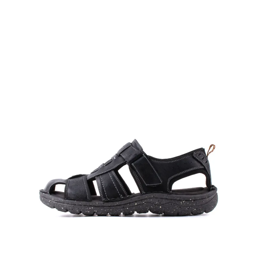 camel active Leather Covered Top Sandals Men Black BURTON 892408-ES3SV-1