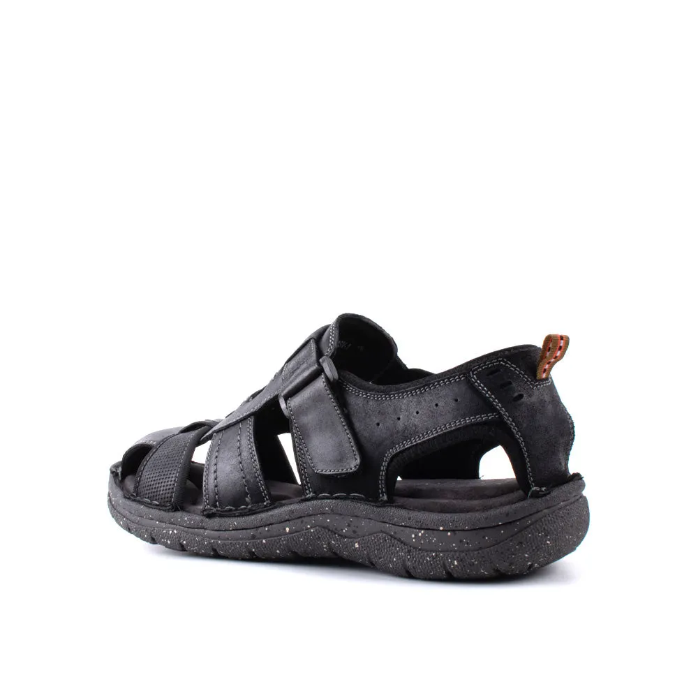 camel active Leather Covered Top Sandals Men Black BURTON 892408-ES3SV-1