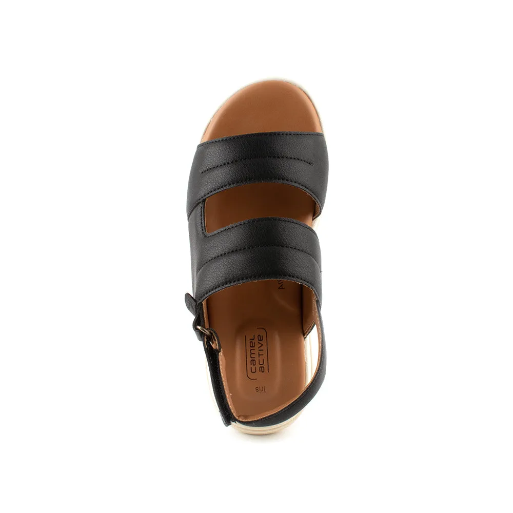 camel active Women Iris Sling-Back Sandals -782404-DZ03SV-1-BLACK