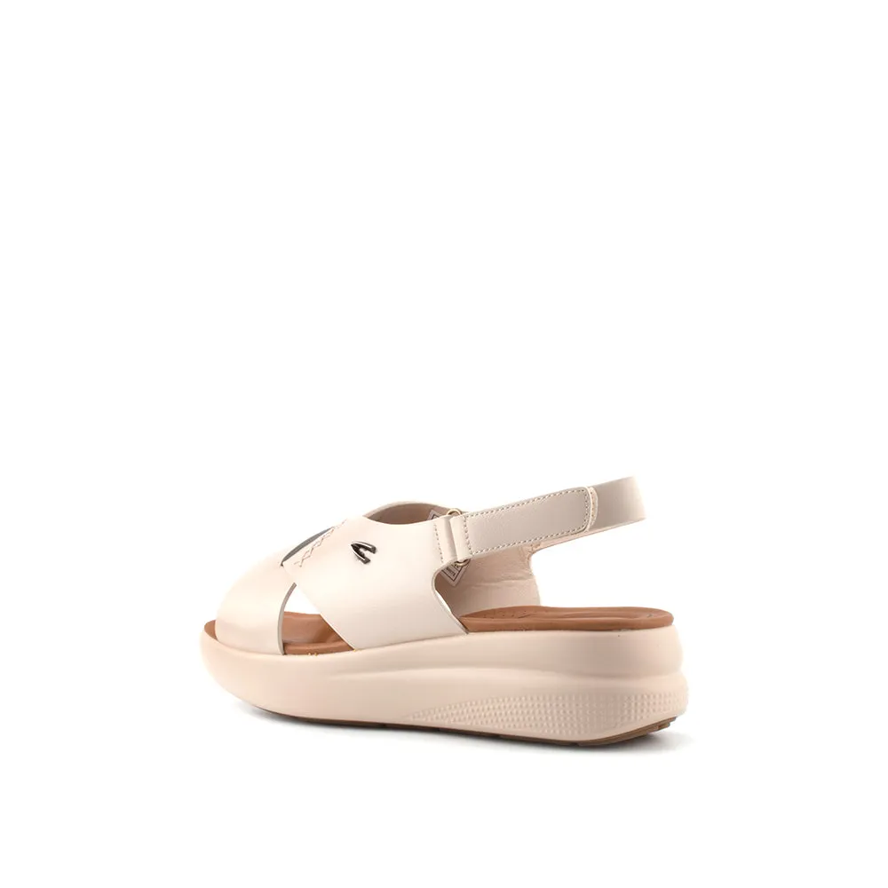 camel active Women Victoria Cross-Strap Comfort Sandals -782401-YR01SV-0-WHITE