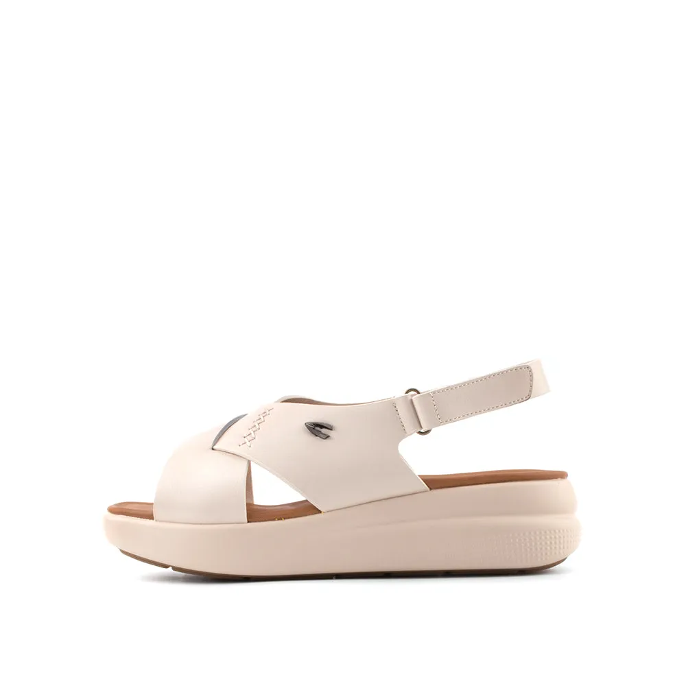 camel active Women Victoria Cross-Strap Comfort Sandals -782401-YR01SV-0-WHITE
