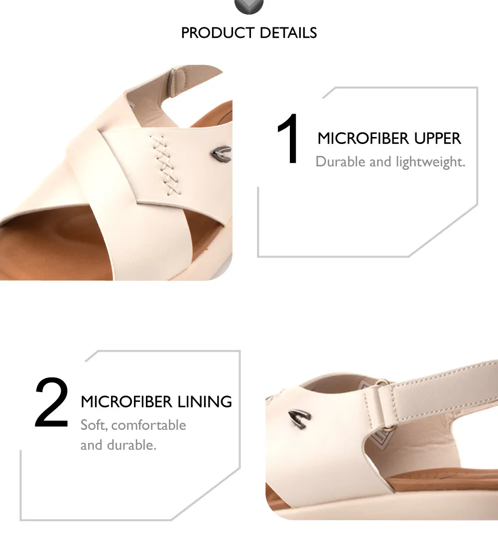 camel active Women Victoria Cross-Strap Comfort Sandals -782401-YR01SV-0-WHITE
