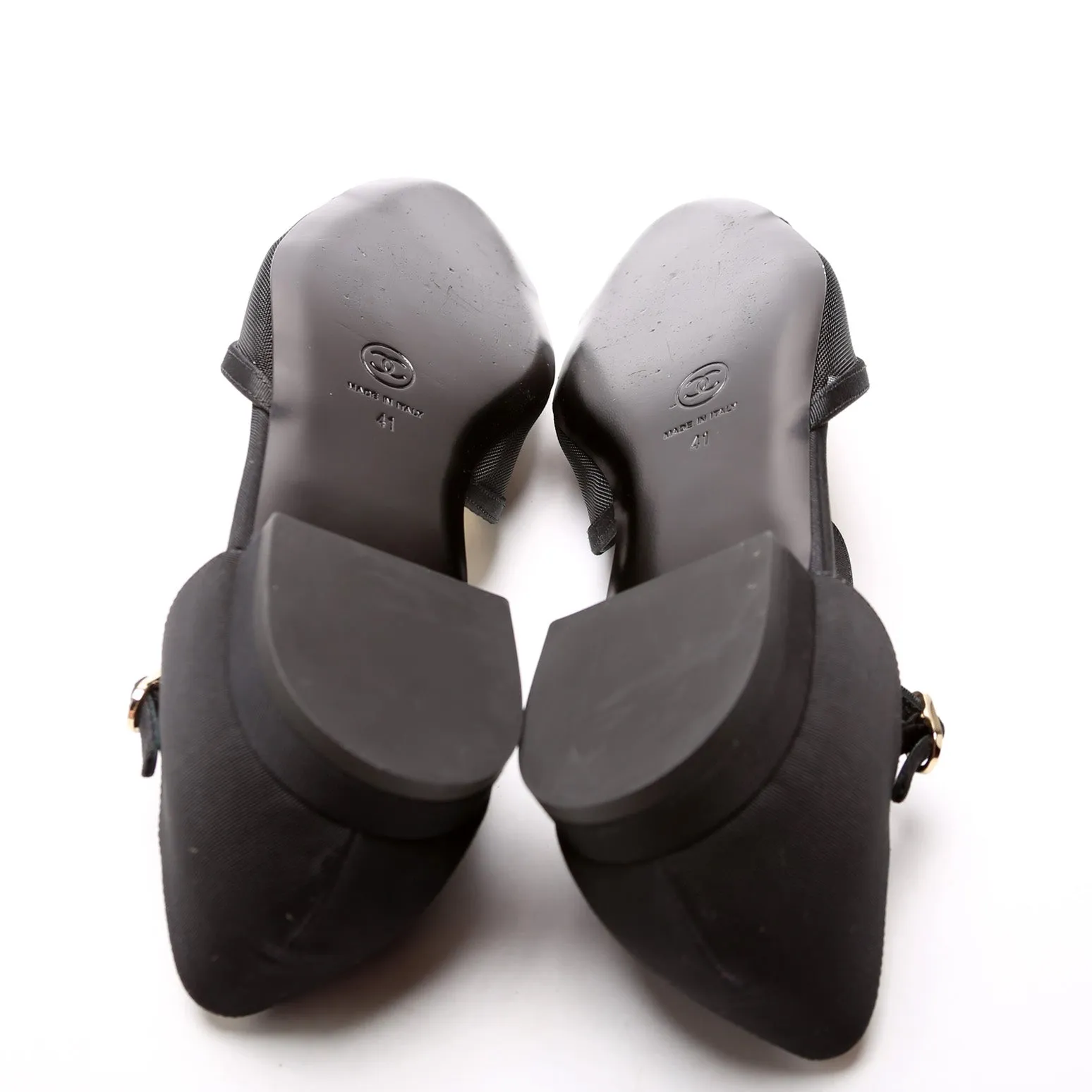 Cap Toe CC Mesh Grosgrain Sandals Size 41