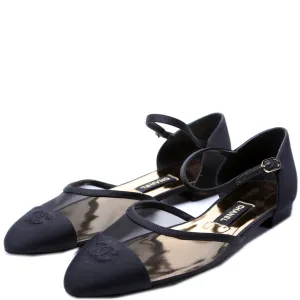 Cap Toe CC Mesh Grosgrain Sandals Size 41