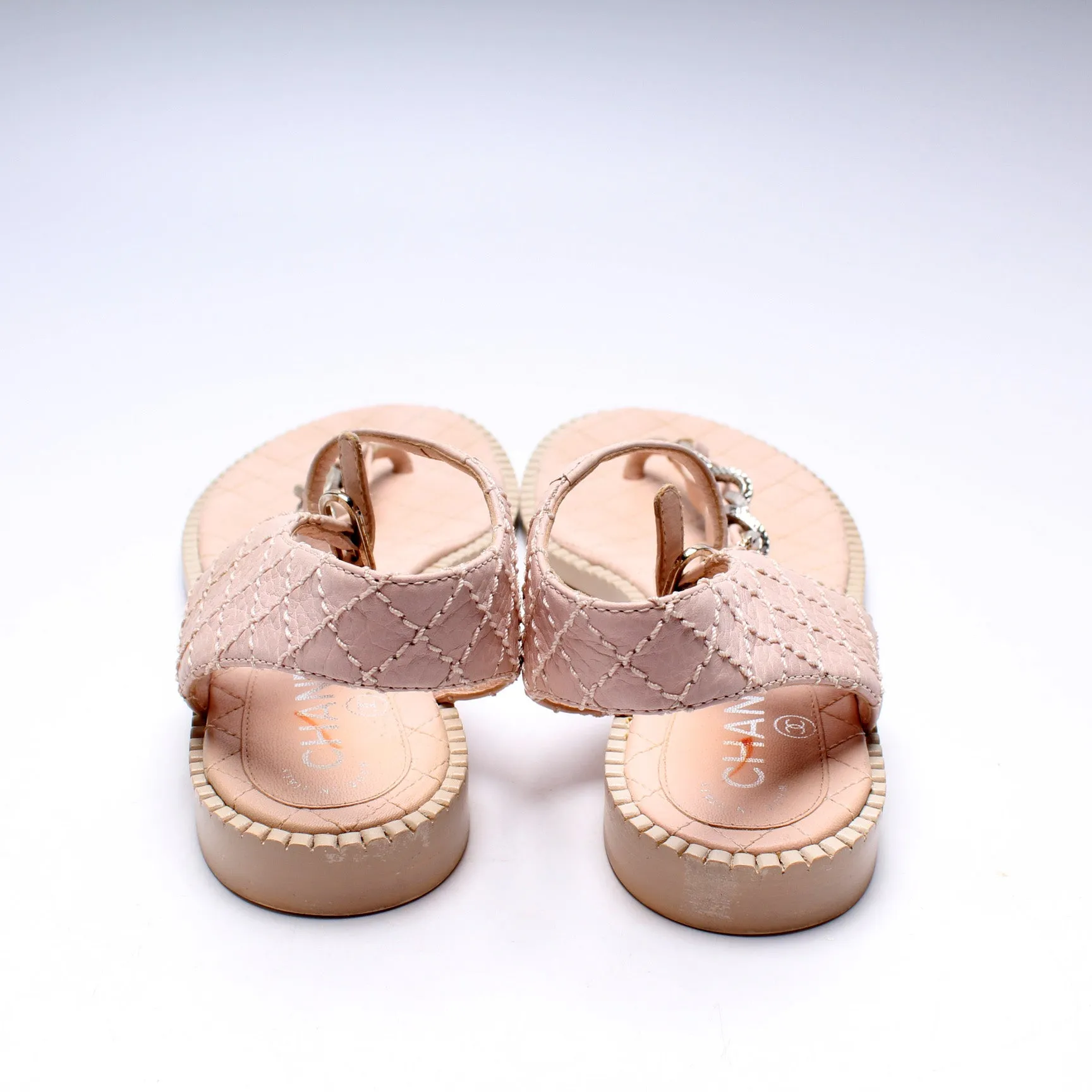 CC Chain T-Strap Sandals Size 40.5