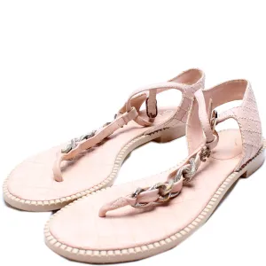 CC Chain T-Strap Sandals Size 40.5