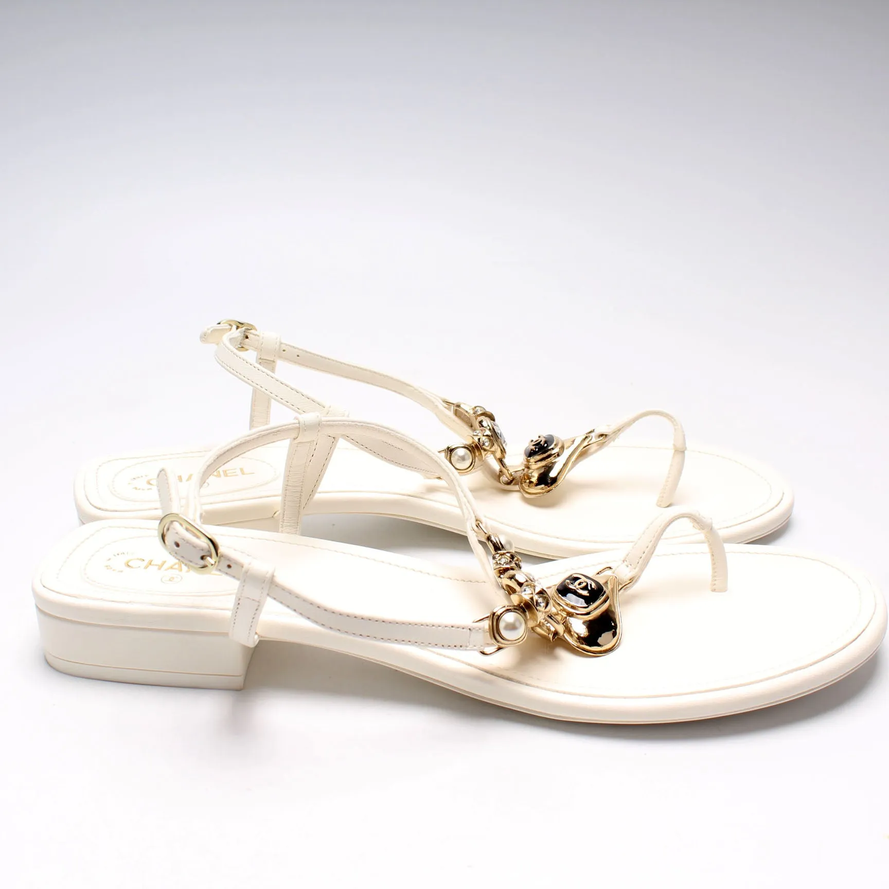 CC Heart T-Strap Sandals Size 42