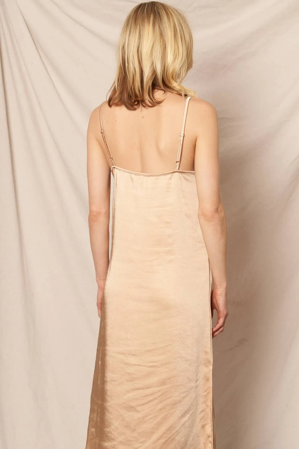 Champagne Sips Slip Dress