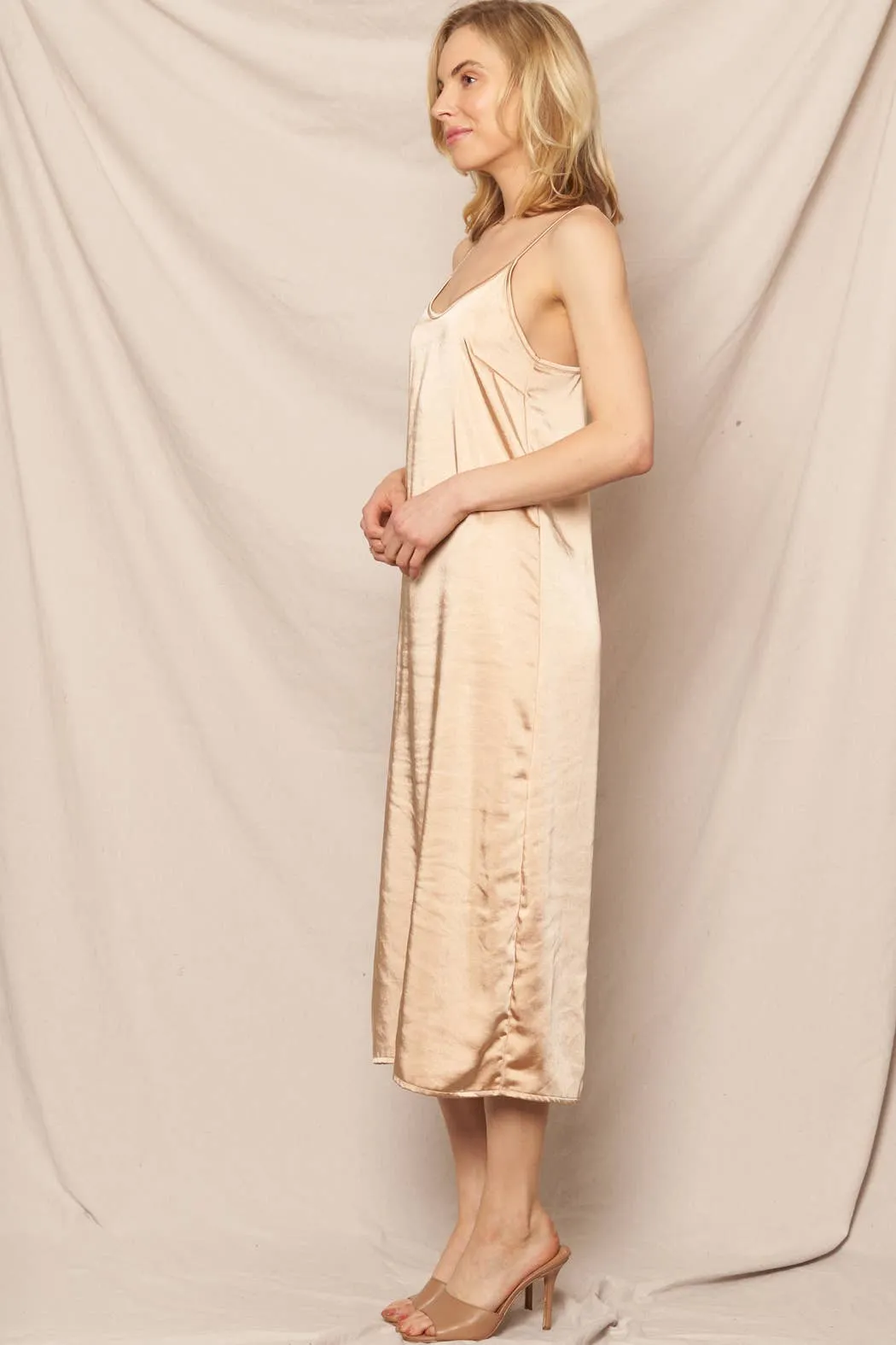 Champagne Sips Slip Dress