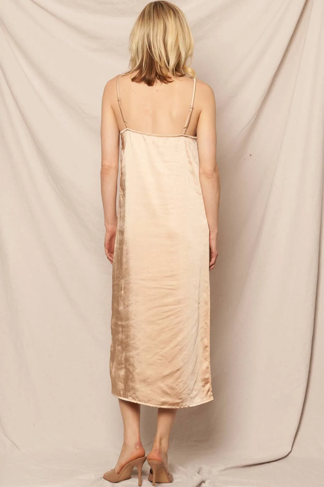 Champagne Sips Slip Dress