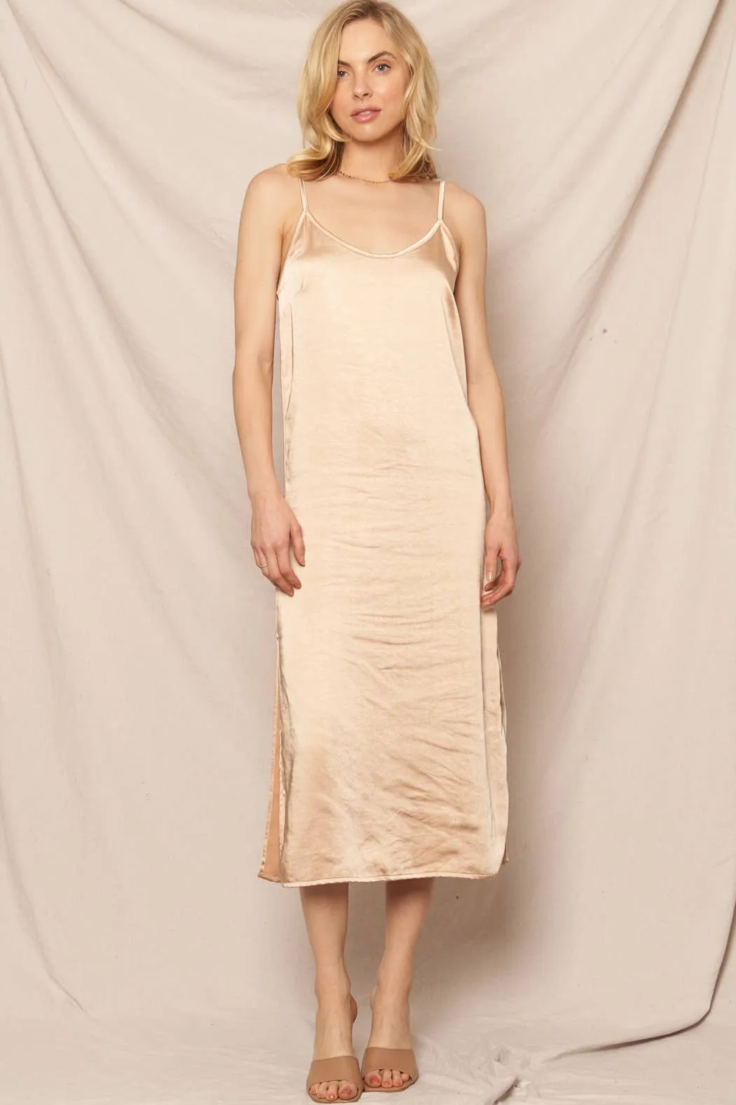 Champagne Sips Slip Dress