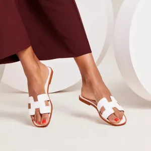 Classic H-Strap Leather Sandals