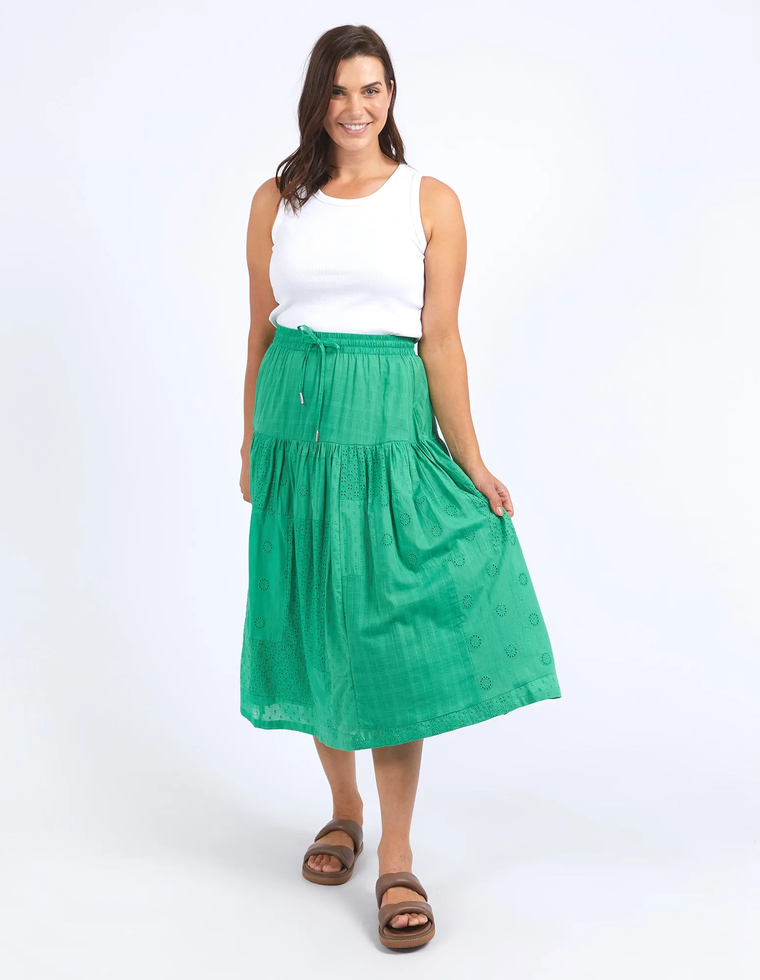 Clementine Midi Skirt - Greenbriar