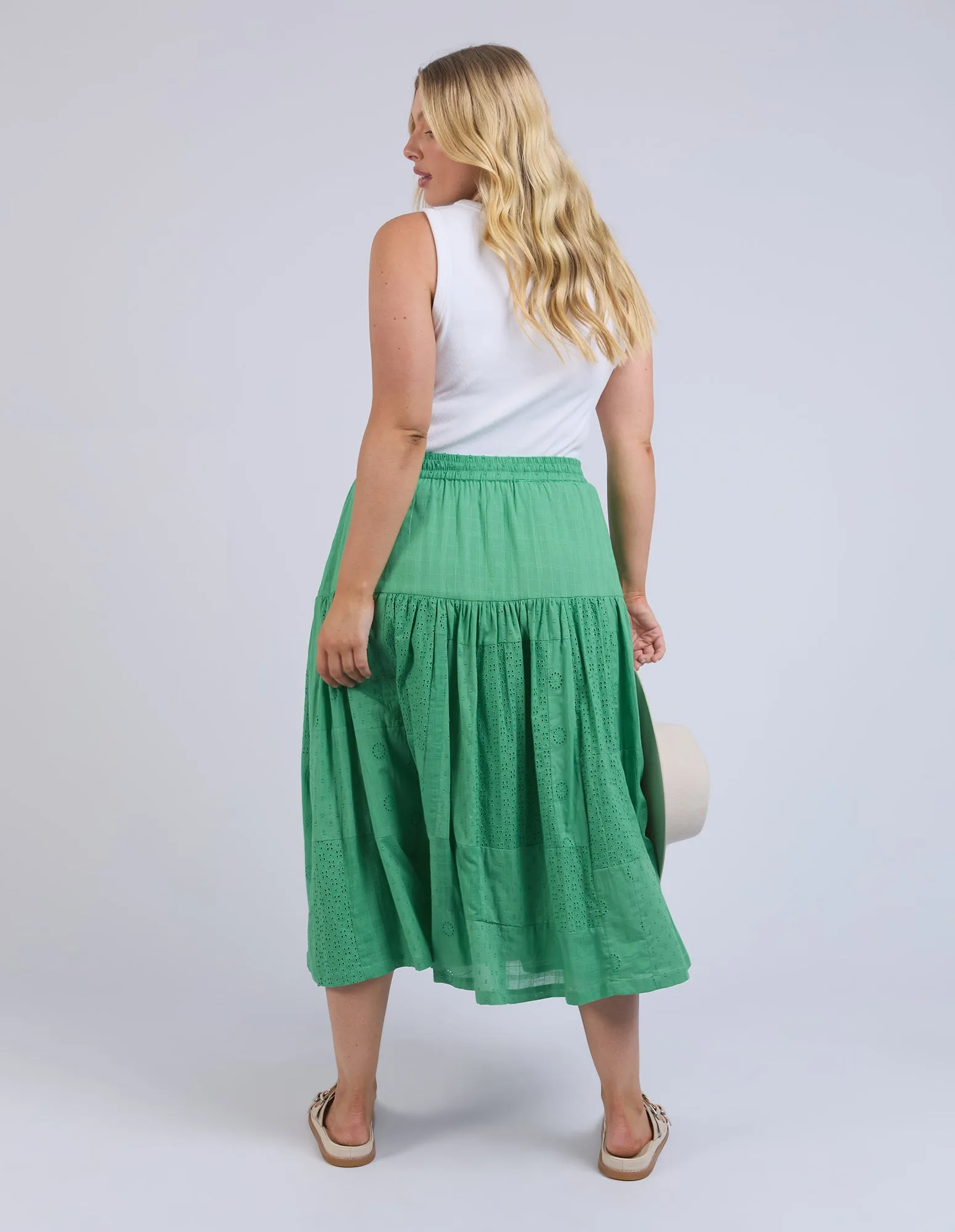 Clementine Midi Skirt - Greenbriar