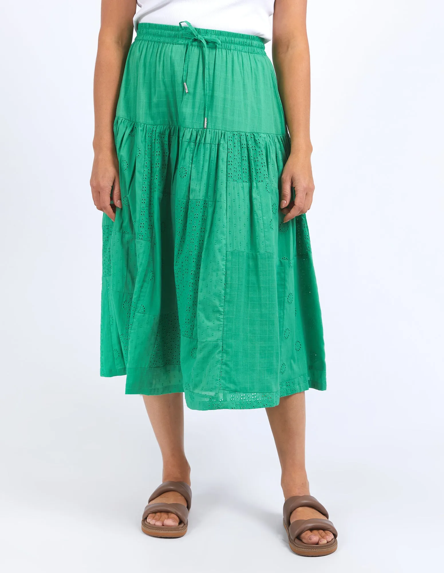 Clementine Midi Skirt - Greenbriar