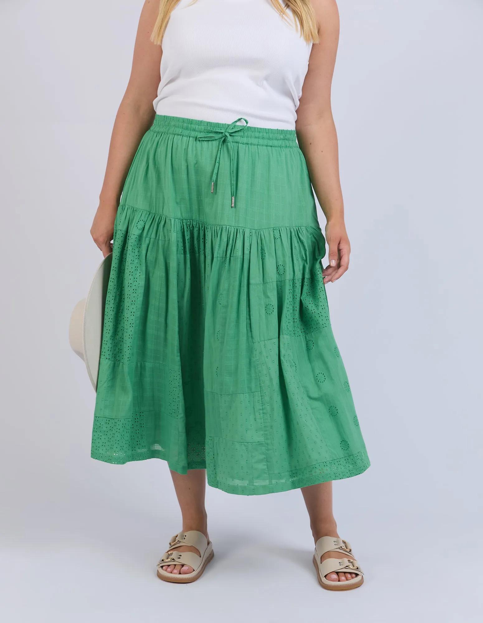 Clementine Midi Skirt - Greenbriar