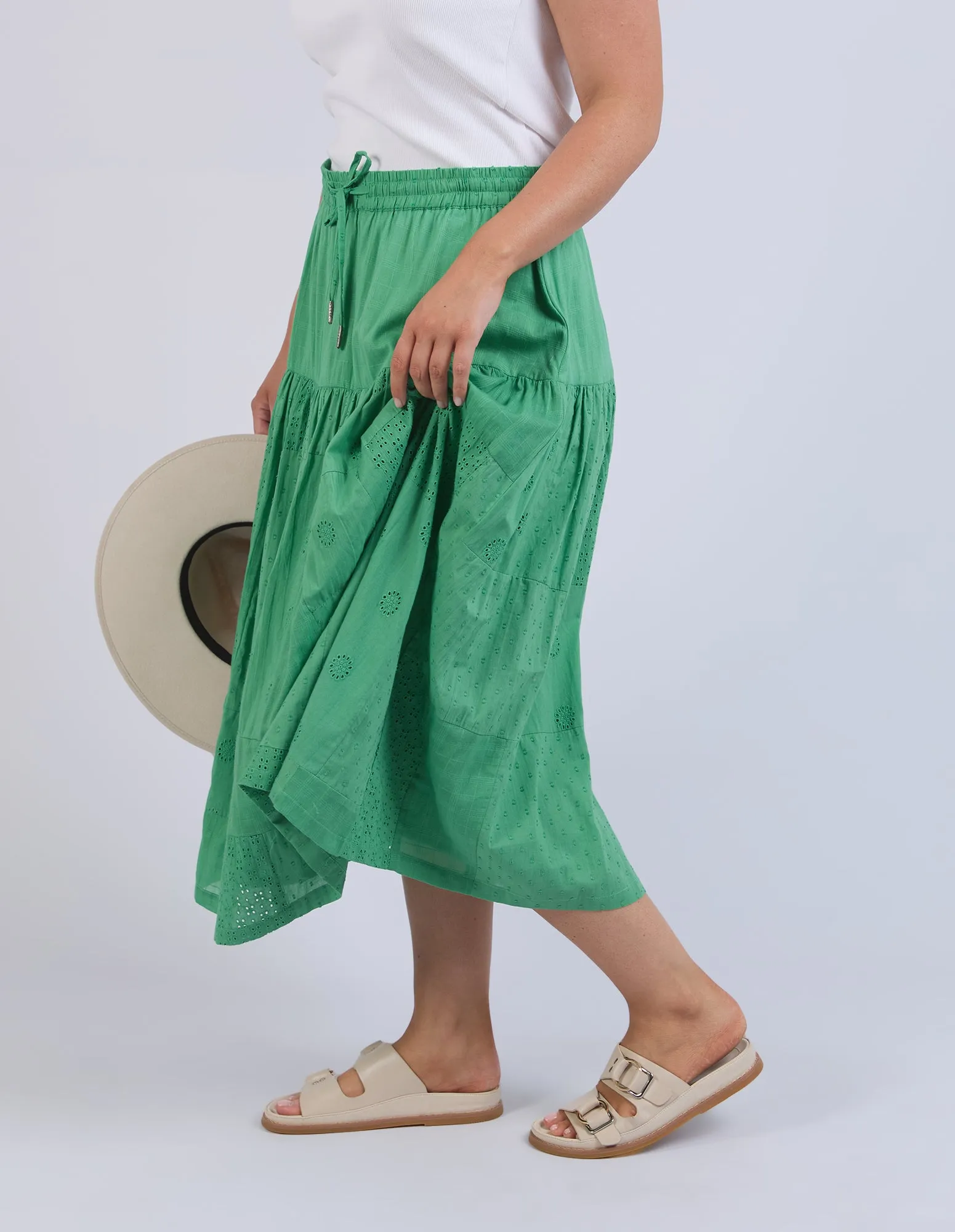 Clementine Midi Skirt - Greenbriar