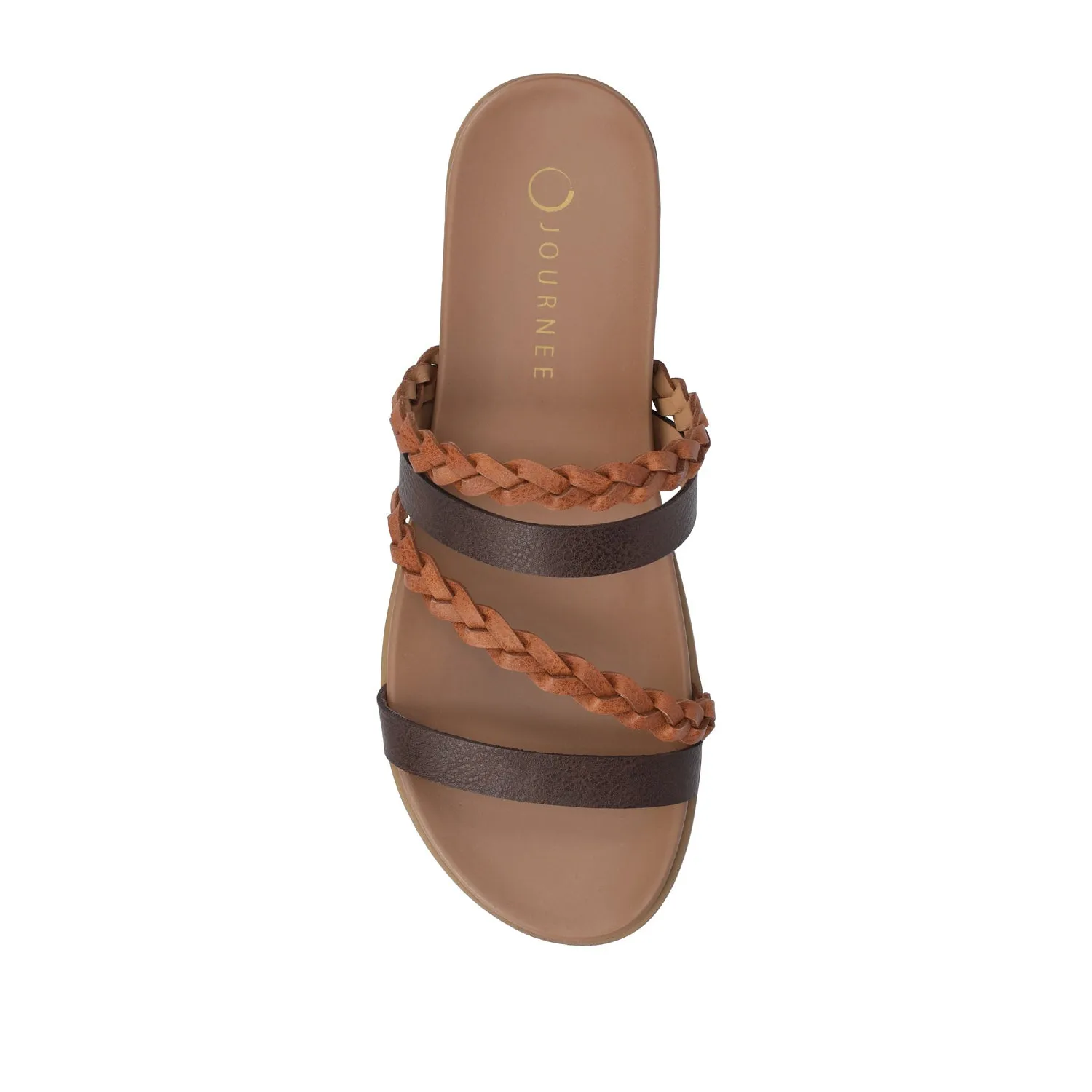 COLETTE SLIDE SANDALS IN FAUX LEATHER