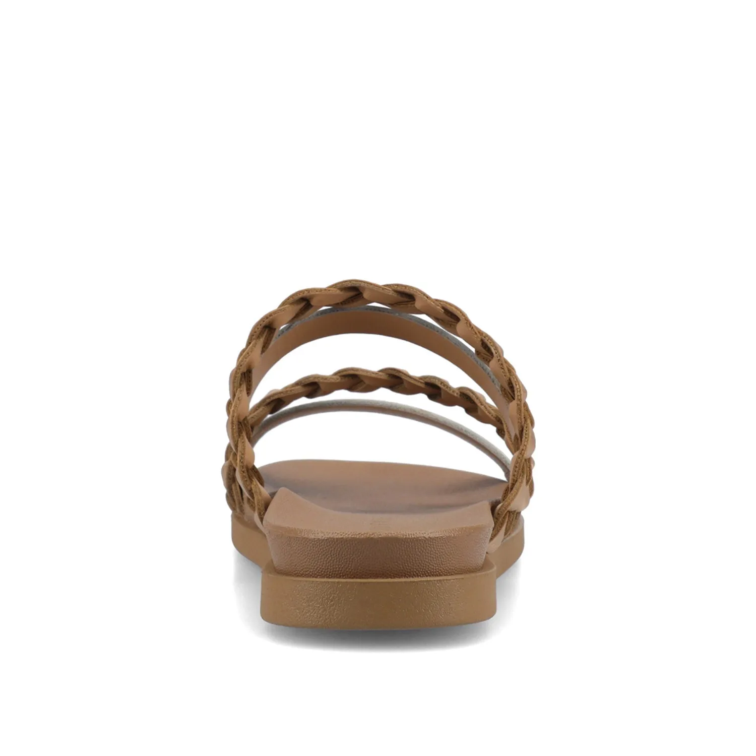 COLETTE SLIDE SANDALS IN FAUX LEATHER