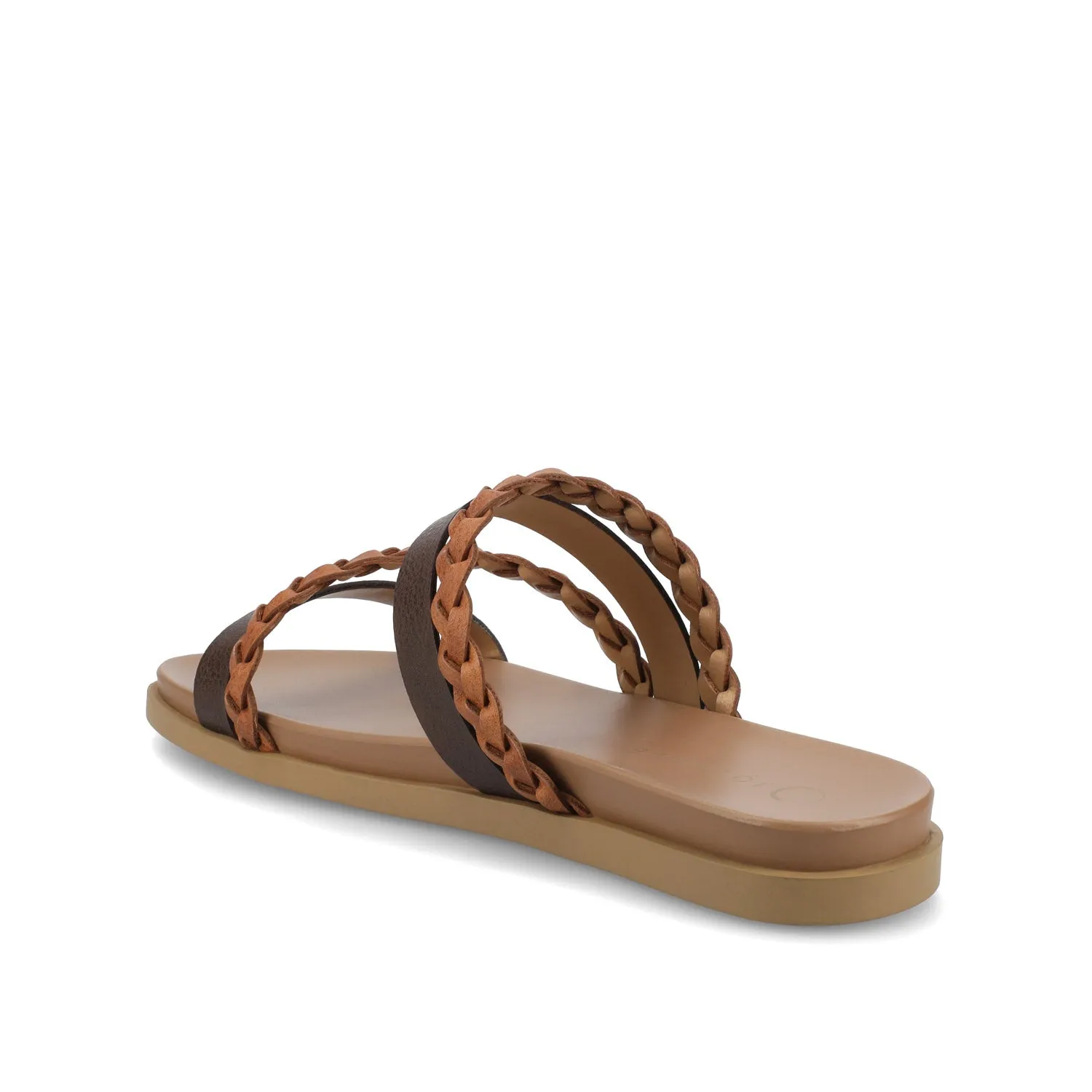 COLETTE SLIDE SANDALS IN FAUX LEATHER