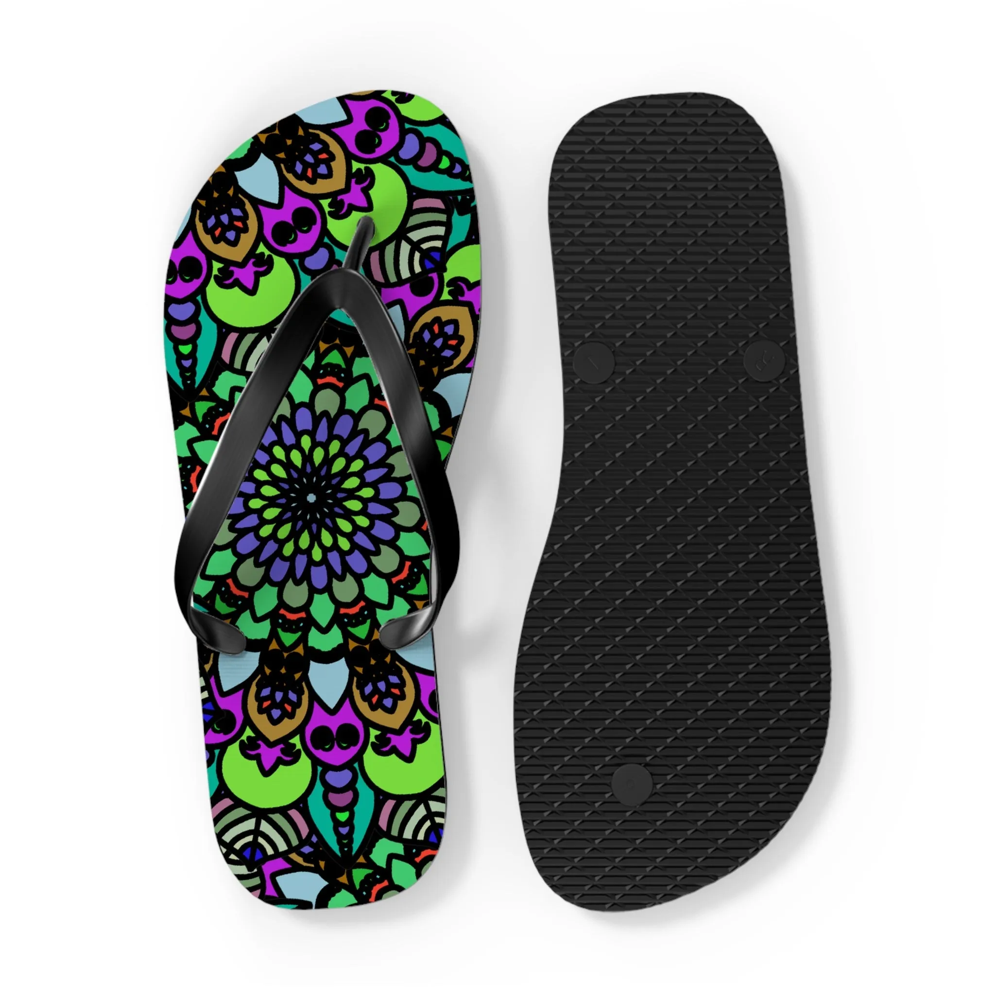 Colorful Mandala Bohemian Flip Flops