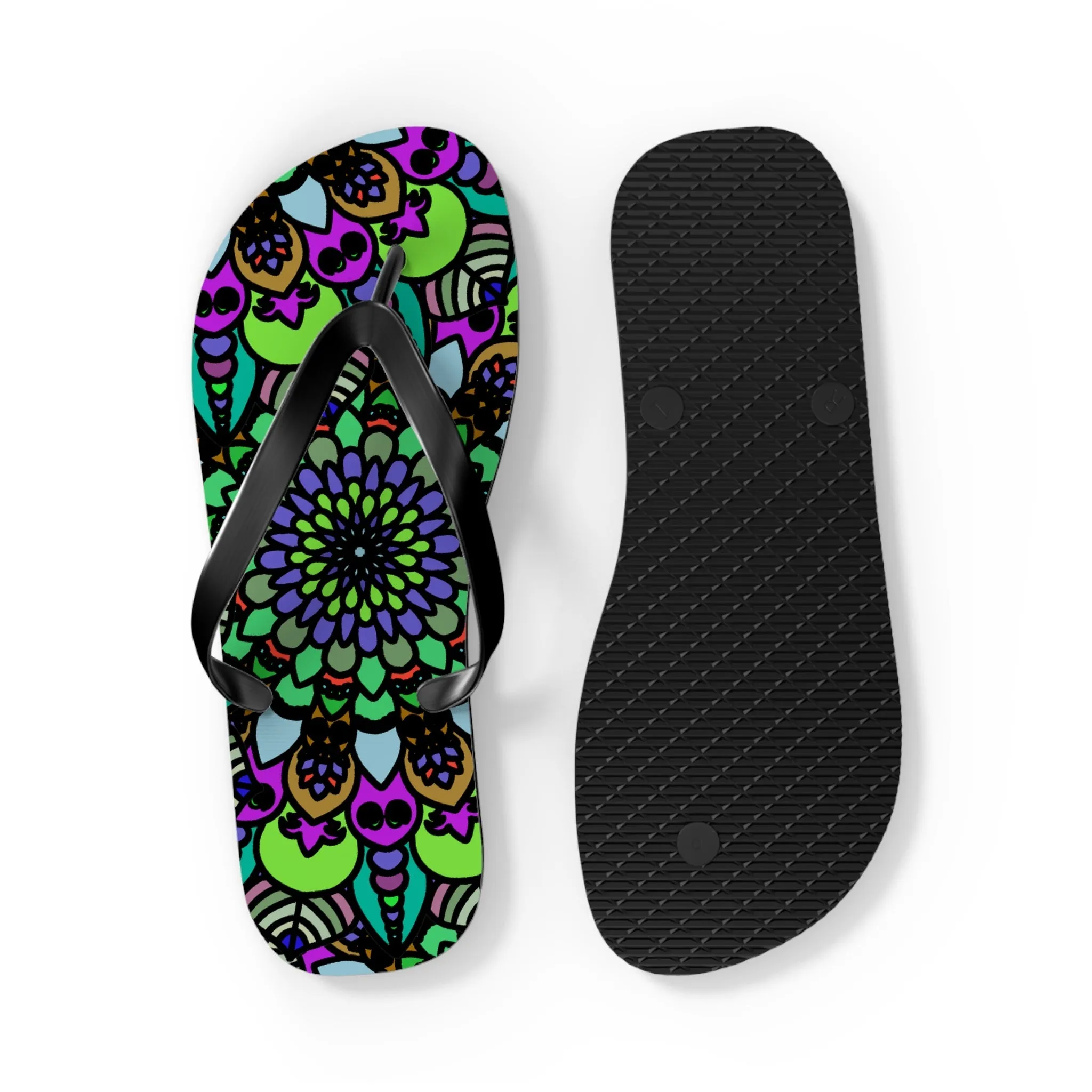 Colorful Mandala Bohemian Flip Flops