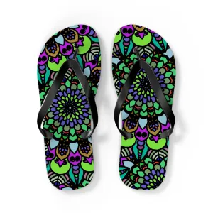 Colorful Mandala Bohemian Flip Flops