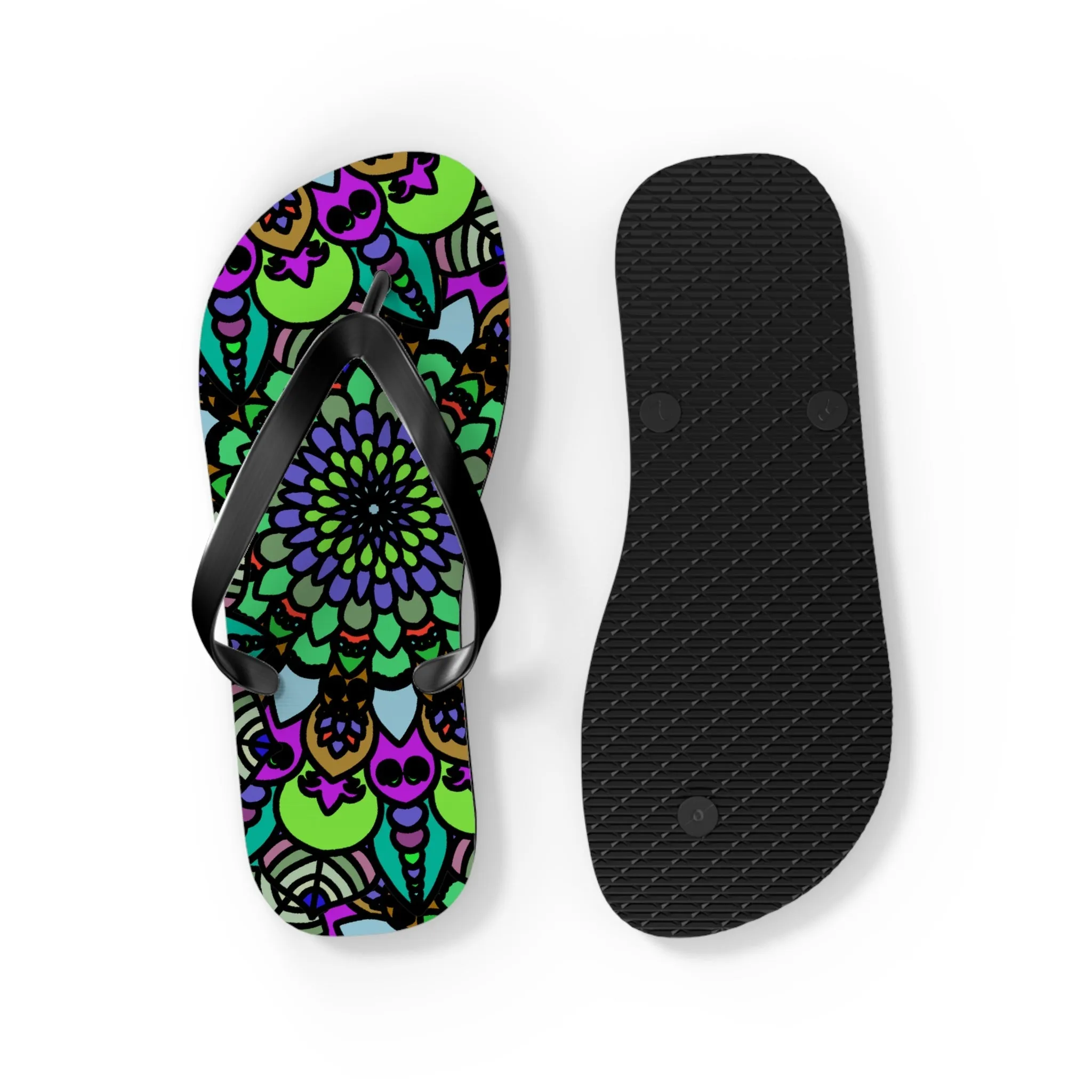 Colorful Mandala Bohemian Flip Flops