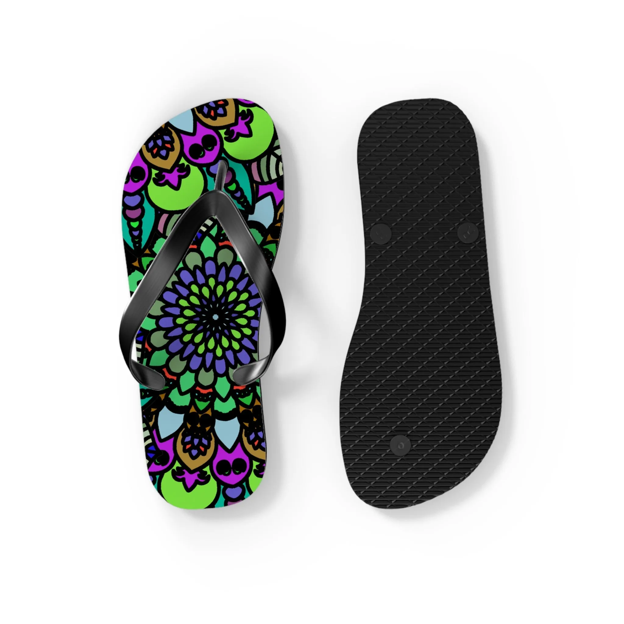 Colorful Mandala Bohemian Flip Flops