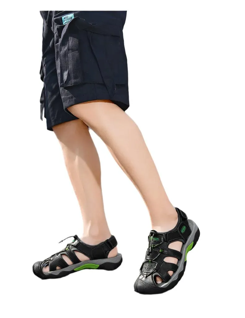 Comfortable Casual Big Size Men Genuine Leather Sandals Vacation Beach Shoes