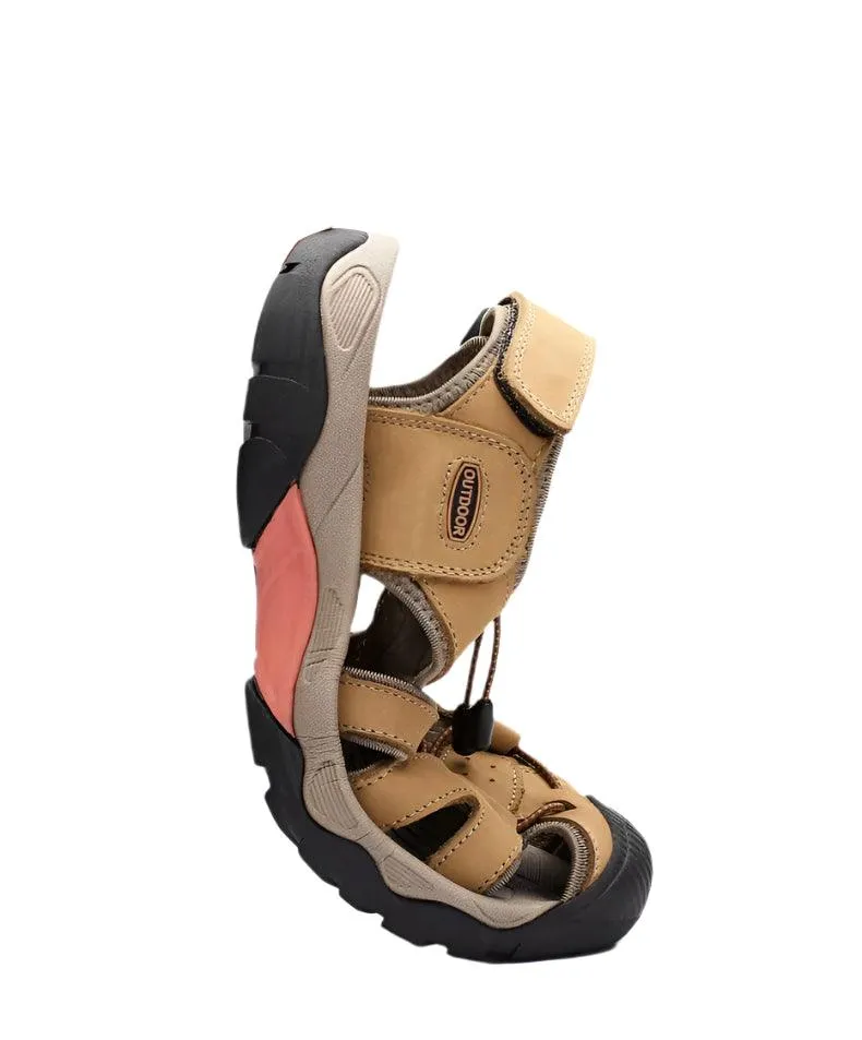 Comfortable Casual Big Size Men Genuine Leather Sandals Vacation Beach Shoes
